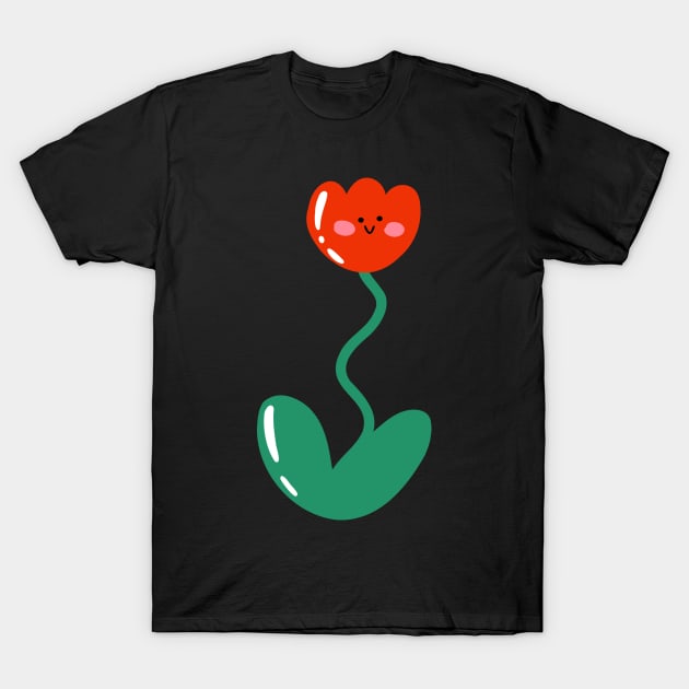 funny tulip smiling T-Shirt by Lina_Karolina